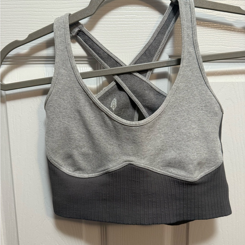 FP Movement by Free People Gray and Dark Gray Sports Bra